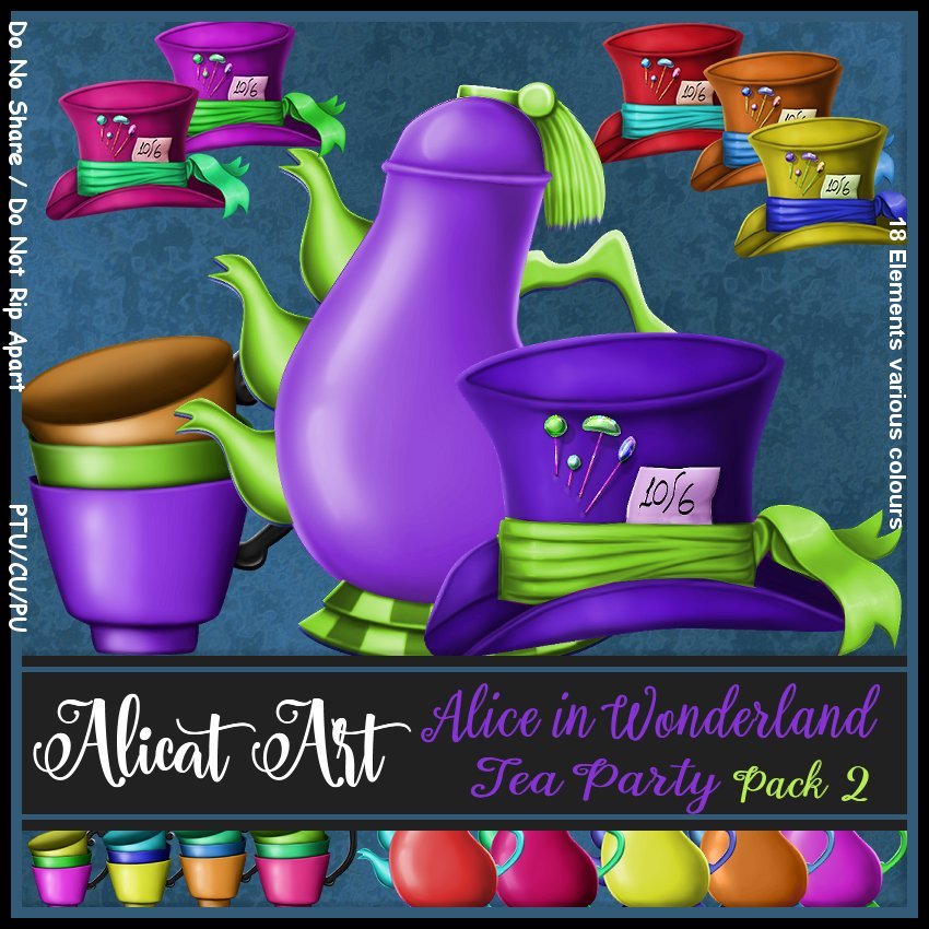 (image for) AL2_Alice in Wonderland Tea Party Pack2 CUPU