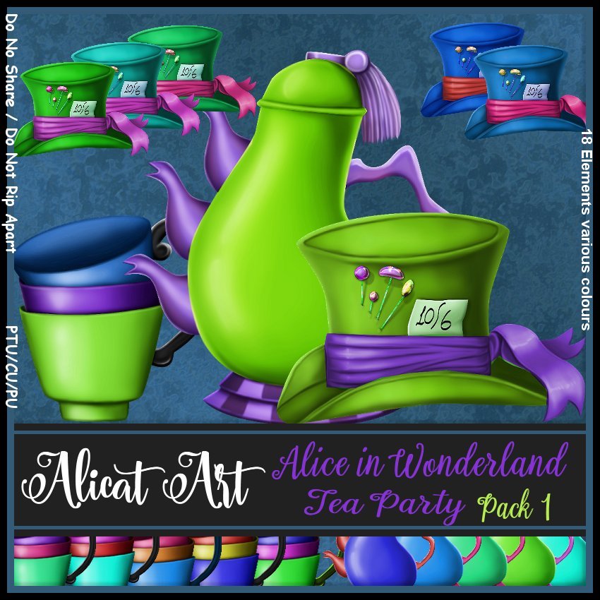 (image for) AL2_Alice in Wonderland Tea Party Pack1 CUPU