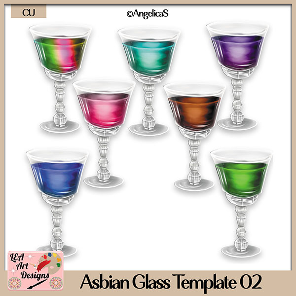 (image for) Asbian Glass 02 - Layered Template - CU