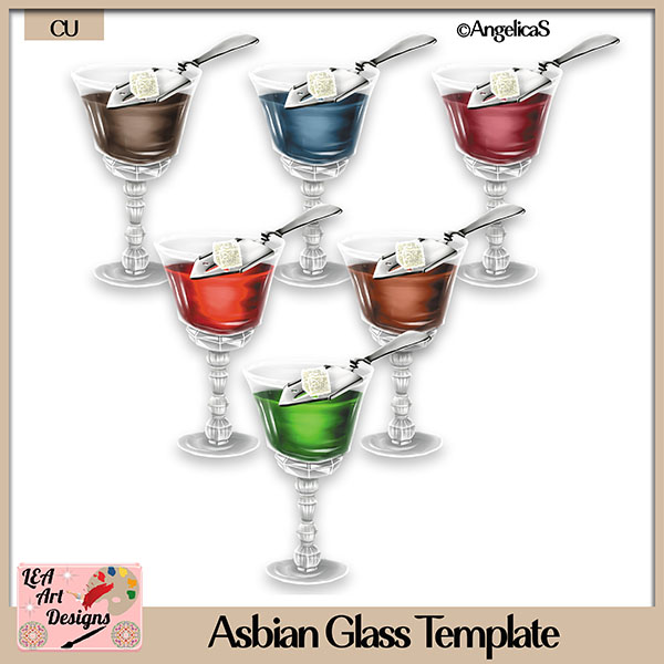 (image for) Asbian Glass - Layered Template - CU