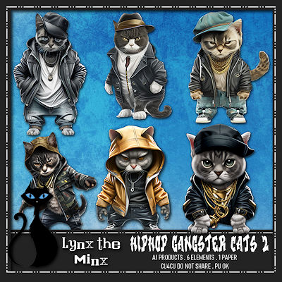 (image for) LTM_Hiphop Gangster Cats2 - AI - CU4CU