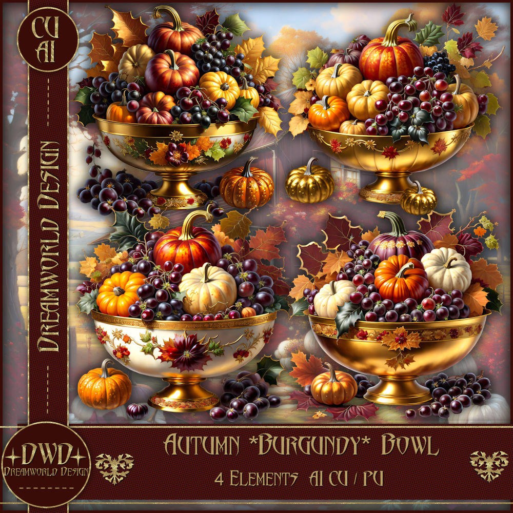 (image for) AI CU Autumn Burgundy Bowl