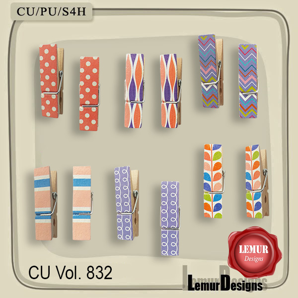 (image for) CU Vol. 832 Wooden clips